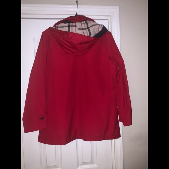 1 Madison Red Lined Coat with Lined Hood, Size Med - Picture 5 of 5